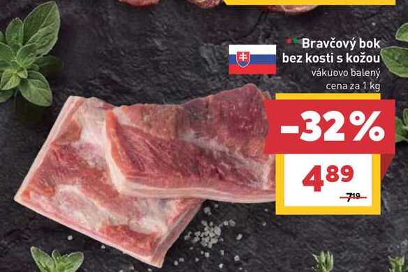 Bravčový bok bez kosti s kožou 1kg