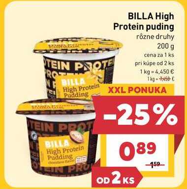 BILLA High Protein puding rôzne druhy 200 g