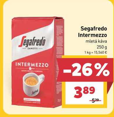 Segafredo Intermezzo mletá káva 250 g v akcii