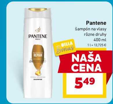 Pantene šampón na vlasy rôzne druhy 400 ml