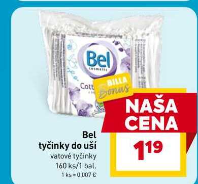 Bel tyčinky do uší vatové tyčinky 160 ks/1 bal.