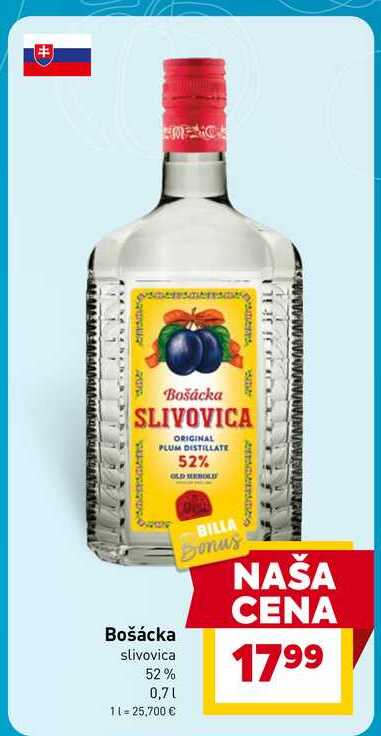 Bošácka slivovica 52% 0,7l