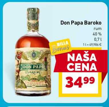 Don Papa Baroko rum 40% 0,7l