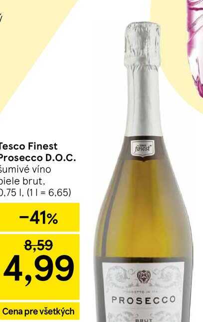 Tesco Finest Prosecco D.O.C. 0,75l