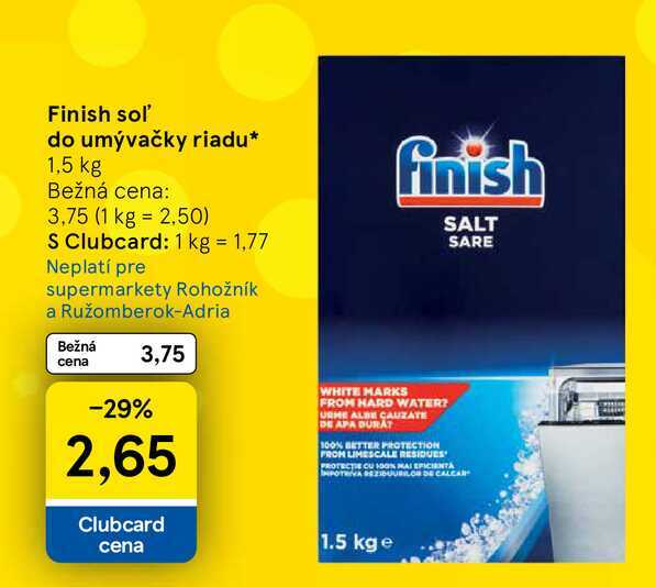 Finish sol' do umývačky riadu 1,5 kg