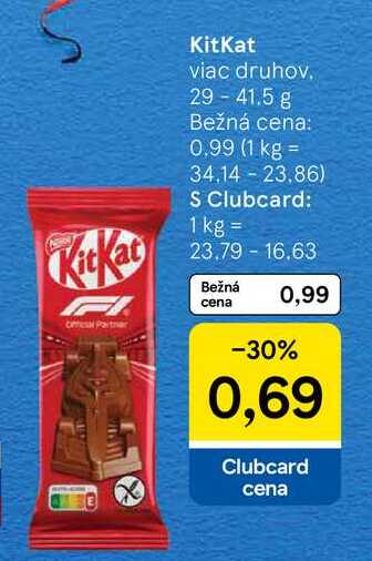 KitKat viac druhov 29-41.5 g 