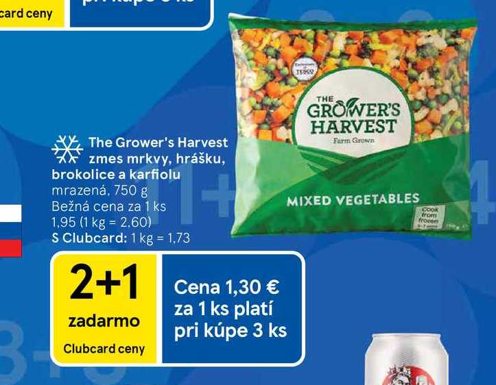 The Grower's Harvest zmes mrkvy, hrášku, brokolice a karfiolu mrazená, 750 g 
