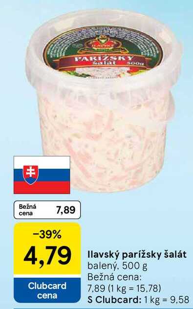 llavský parížsky šalát balený 500 g  