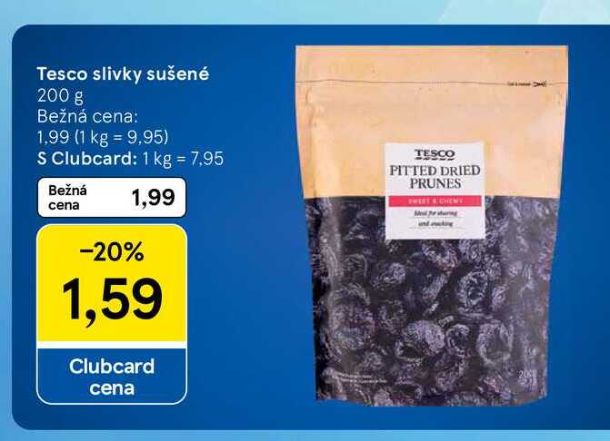 Tesco slivky sušené 200 g