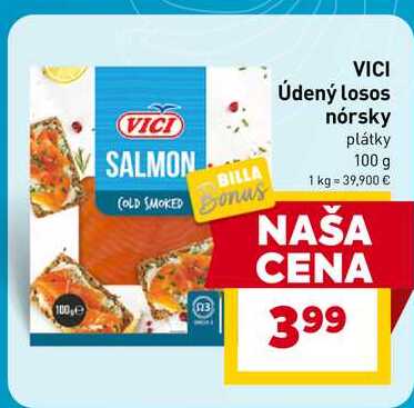VICI Údený losos nórsky plátky 100 g 