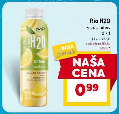 Rio H20 viac druhov 0,4l