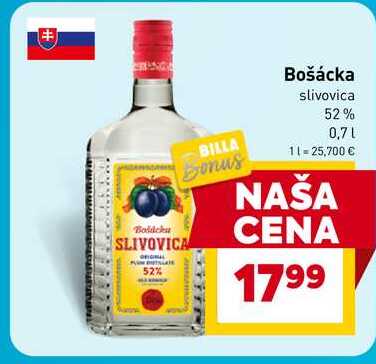 Bošácka slivovica 52% 0,7l
