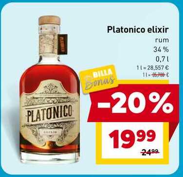 Platonico elixir rum 34% 0,7l