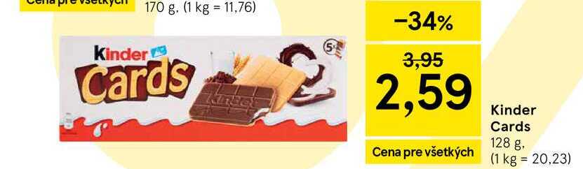 Kinder Cards 128 g