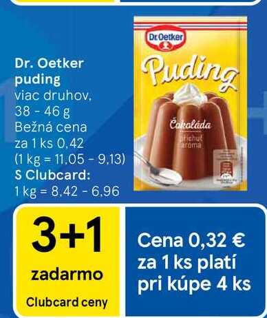 Dr. Oetker puding viac druhov, 38-46 g