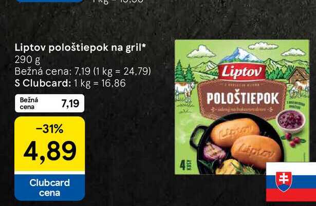 Liptov pološtiepok na gril 290 g