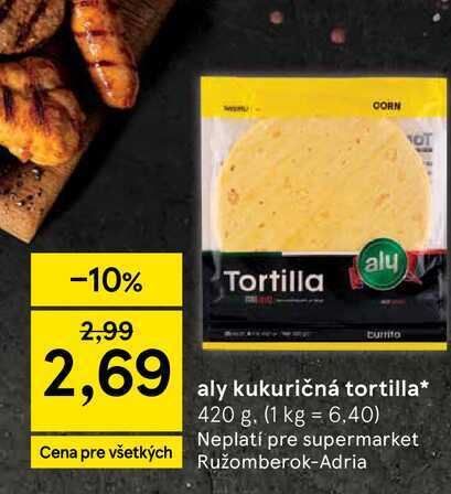 Burrito aly kukuričná tortilla 420 g
