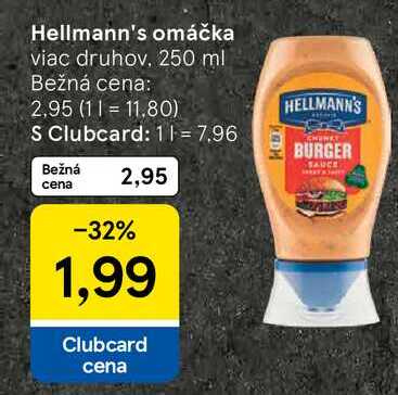 Hellmann's omáčka viac druhov, 250 ml