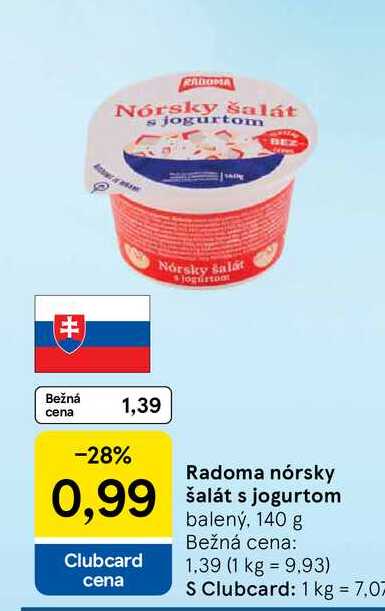 Radoma nórsky šalát s jogurtom 140 g