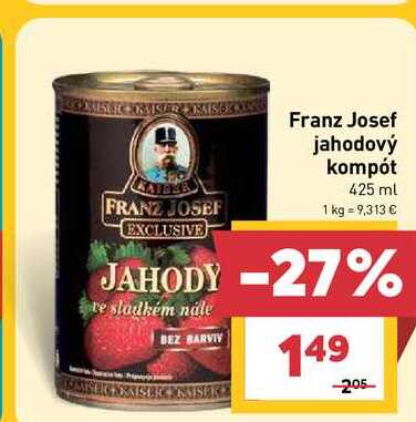 Franz Josef jahodový kompót 425 ml