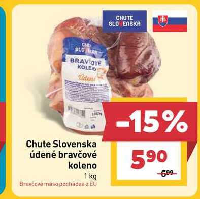 Chute Slovenska údené bravčové koleno 1 kg 