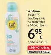 sundance SENSITIV emulzný sprej na opaľovanie s OF 50, 150ml