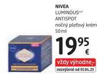 NIVEA LUMINOUS ANTISPOT nočný pleťový krém, 50 ml
