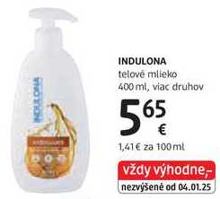 INDULONA telové mlieko, 400 ml  