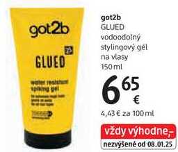 got2b GLUED vodoodolný stylingový gél na vlasy, 150 ml