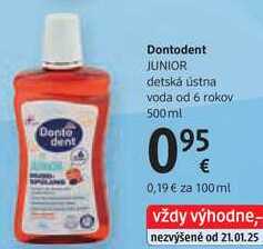 Dontodent JUNIOR detská ústna voda, 500 ml