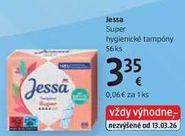 Jessa Super hygienické tampóny, 56 ks
