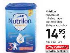 Nutrilon ADVANCED mliečny nápoj pre malé deti, 800 g