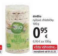 dmBio ryžové chlebíčky, 100 g