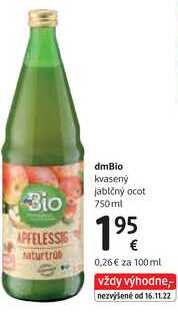 dmBio kvasený jablčný ocot, 750 ml