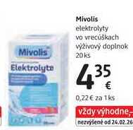 Mivolis elektrolyty vo vrecúškach, 20 ks