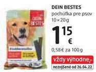 DEIN BESTES pochúťka pre psov, 10x 20 g