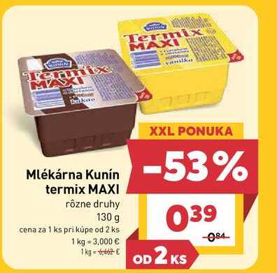 Kunín termix MAXI rôzne druhy 130 g