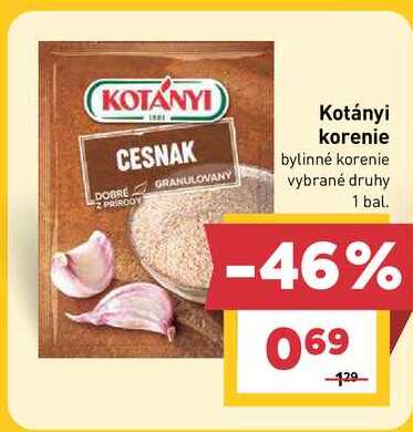 Kotányi bylinné korenie vybrané druhy 1 bal. 