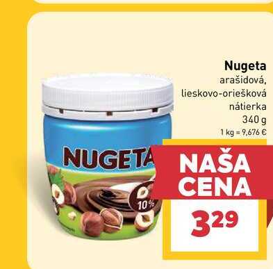 Nugeta arašidová, lieskovo-oriešková nátierka 340g
