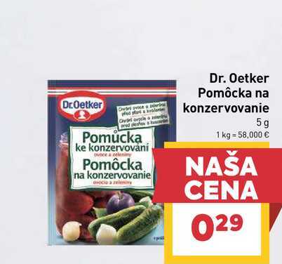 Dr. Oetker Pomôcka na konzervovanie 5g