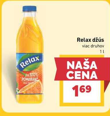 Relax džús viac druhov 1L