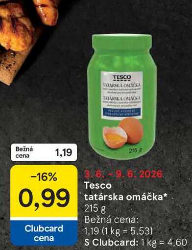 TESCO tatárska omáčka 215 g 