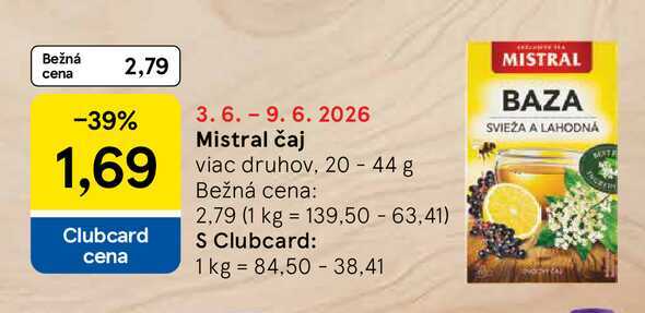 Mistral čaj viac druhov, 20 - 44 g