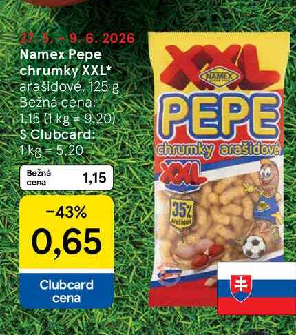 Namex Pepe chrumky XXL arašidové, 125 g 