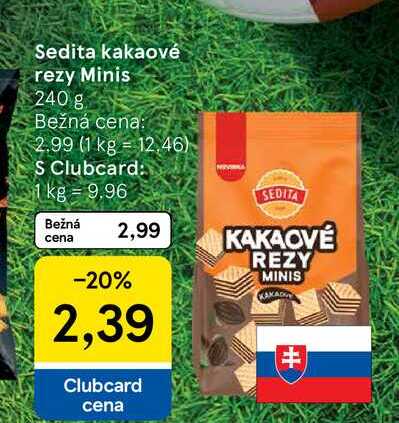 Sedita kakaové rezy Minis 240 g