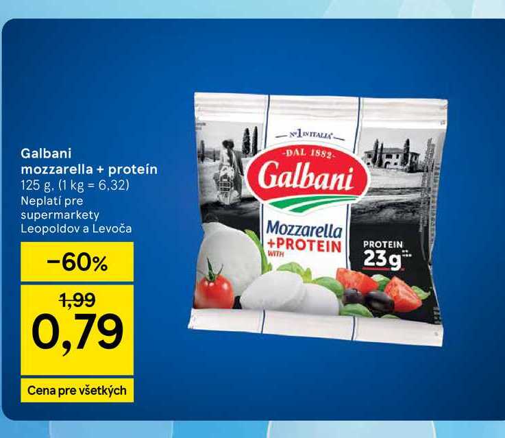 Galbani mozzarella + proteín 125 g
