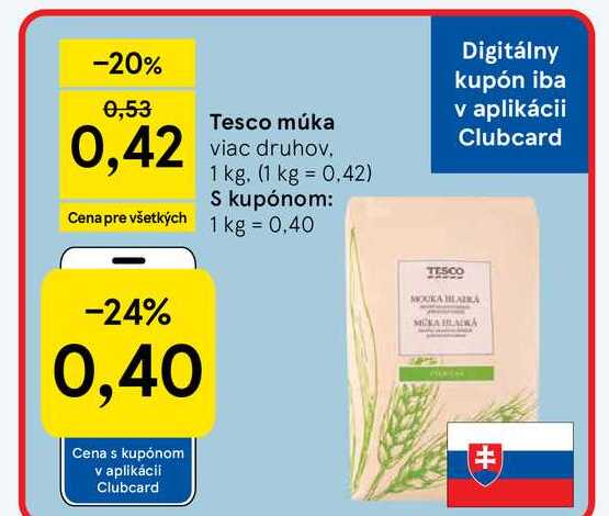Tesco múka 1 kg