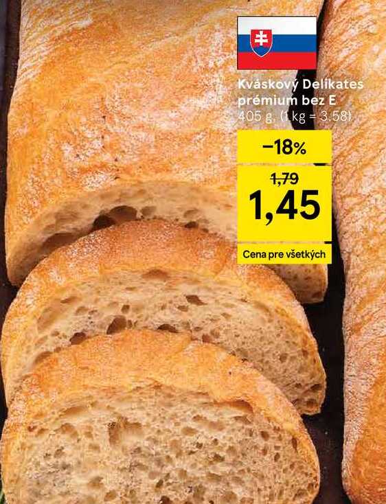 Kváskový Delikates prémium bez E 405 g