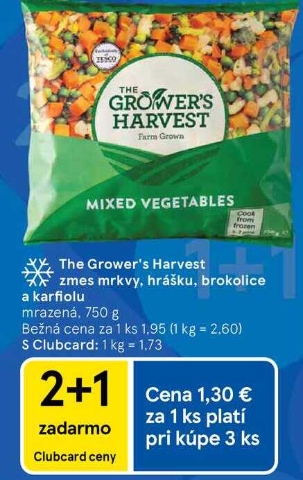 The Grower's Harvest zmes mrkvy, hrášku, brokolice a karfiolu mrazená, 750 g