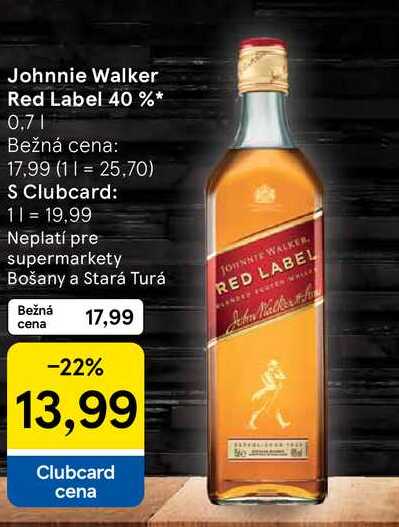 Johnnie Walker Red Label 40% 0,7l